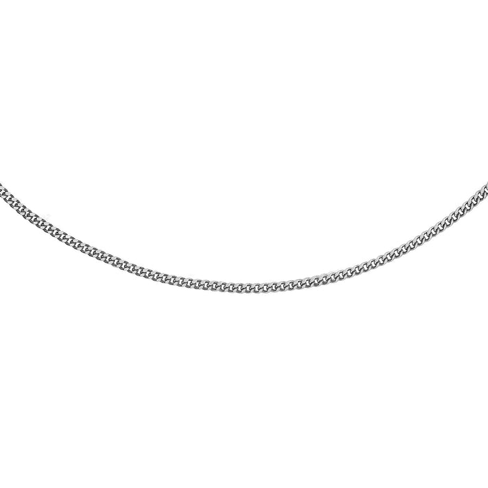 Sterling Silver Rhodium Plated Panza Curb Chain 18 Inch 7606159 1