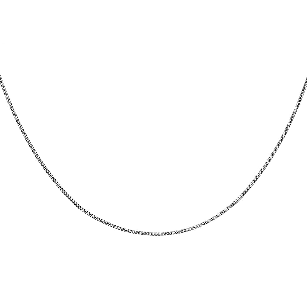 Sterling Silver Rhodium Plated Panza Curb Chain 18 Inch 7606159 1