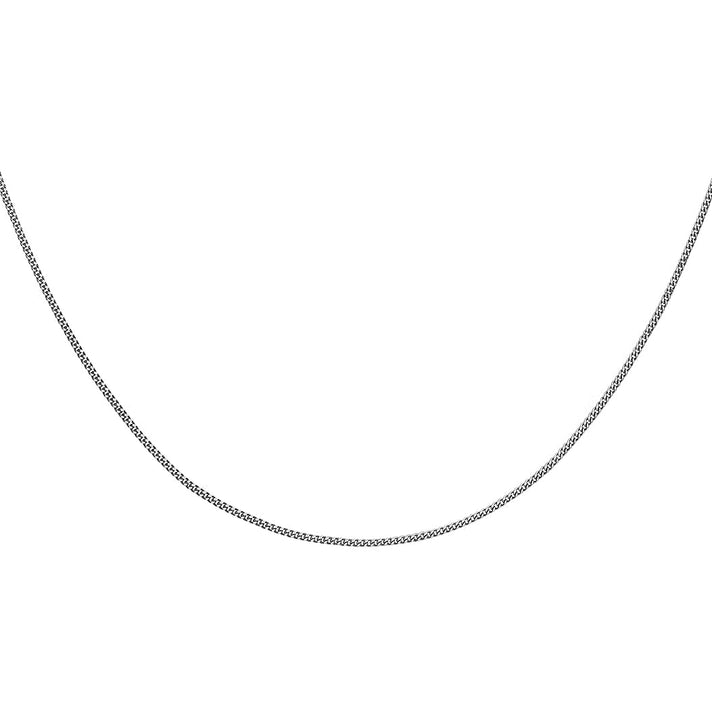 Sterling Silver Rhodium Plated Panza Curb Chain 18 Inch 7606159 2
