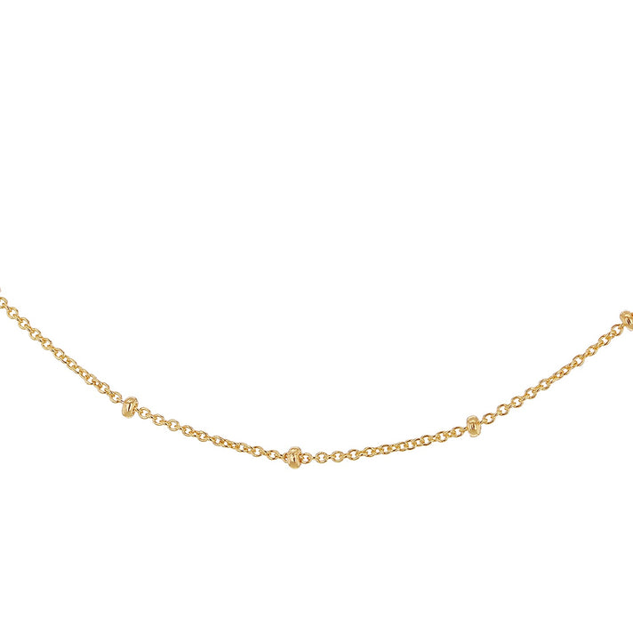 Sterling Silver Yellow Gold Plated 1.5mm Ball and Trace Chain 18 Inch 7607352 2