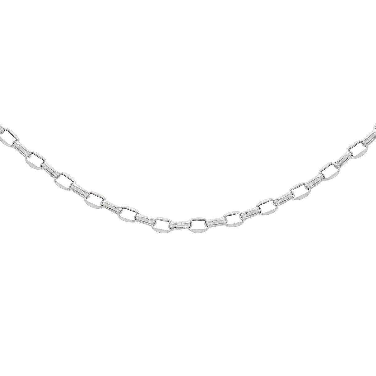 Sterling Silver Oval Belcher Chain 18 Inch 7607382 0