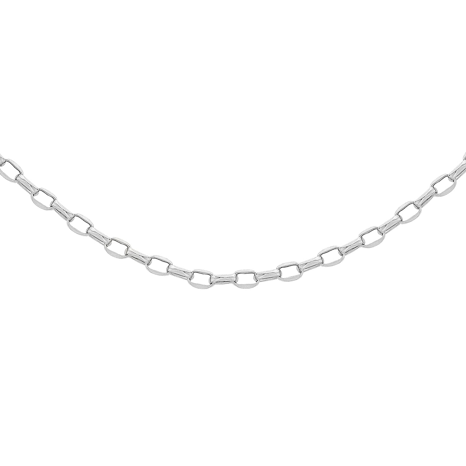 Sterling Silver Oval Belcher Chain 18 Inch 7607382 0
