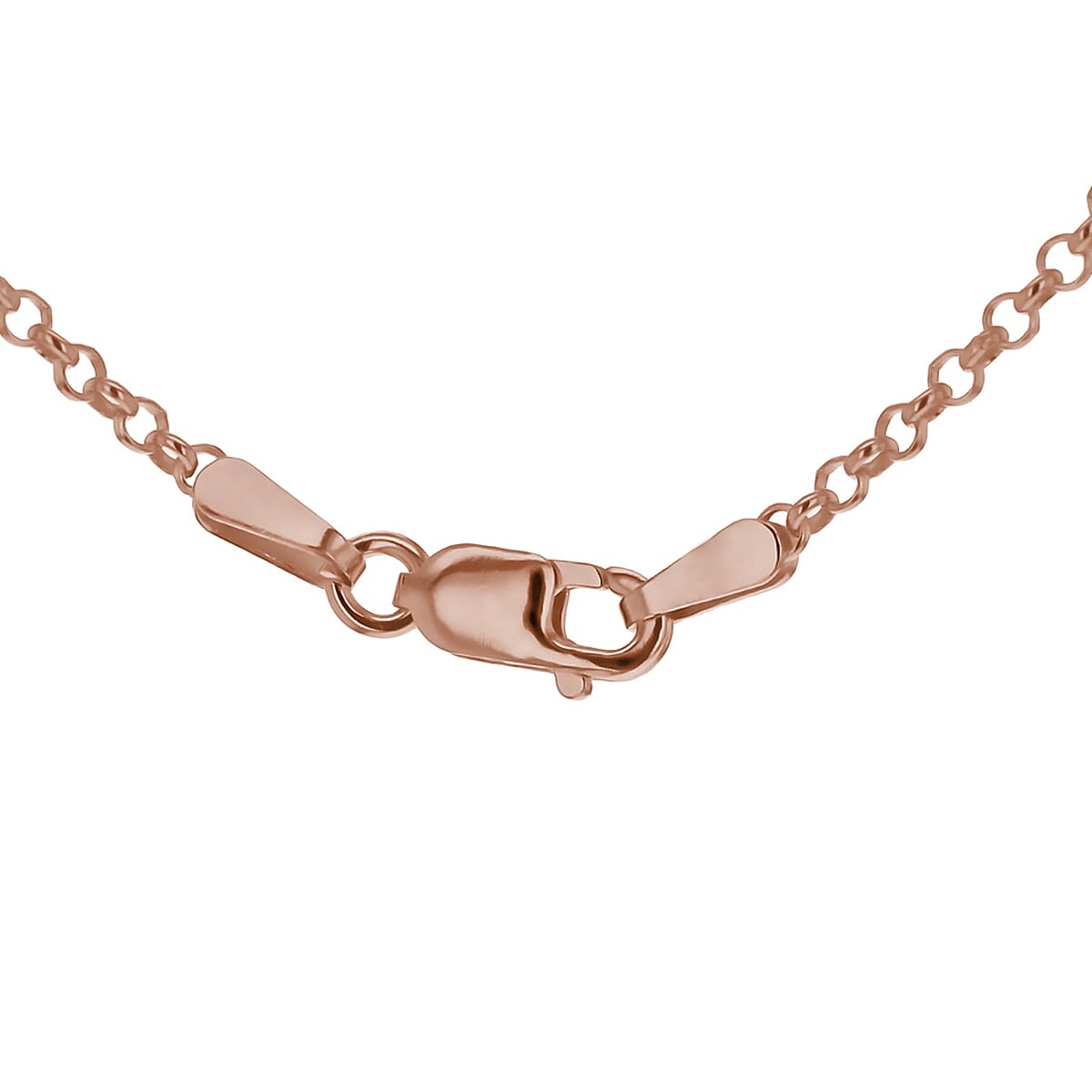 Sterling Silver Rose Gold Plated Belcher Chain 18 Inch 7611421 2