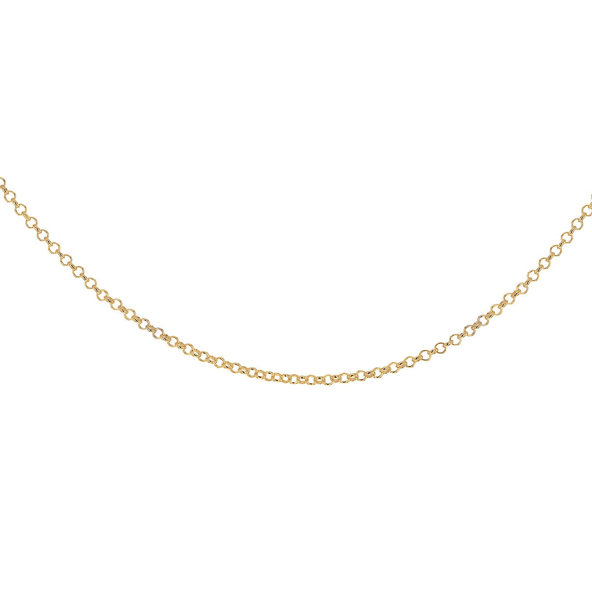 Sterling Silver Yellow Gold Plated 1.7mm Belcher Chain 18 Inch 7611430 2