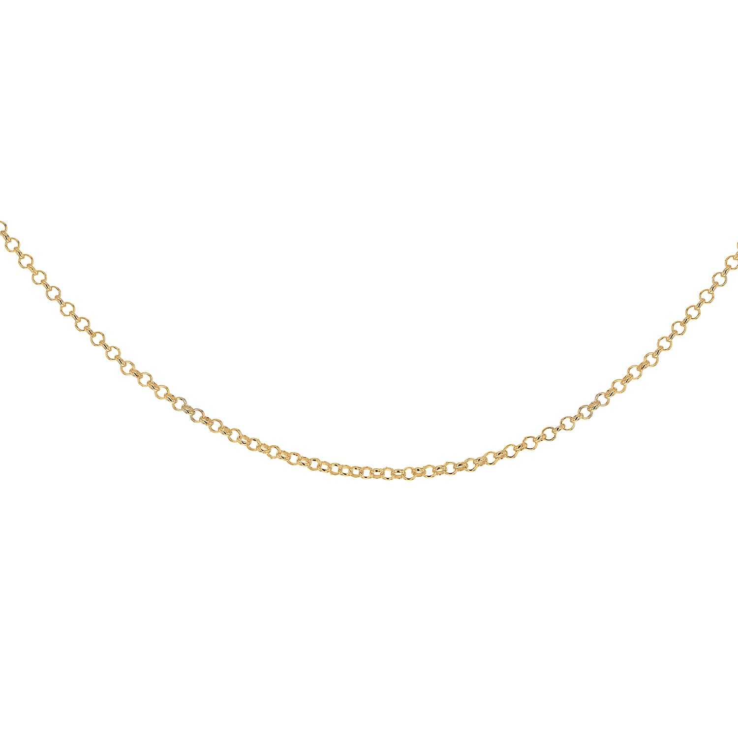Sterling Silver Yellow Gold Plated 1.7mm Belcher Chain 18 Inch 7611430 2