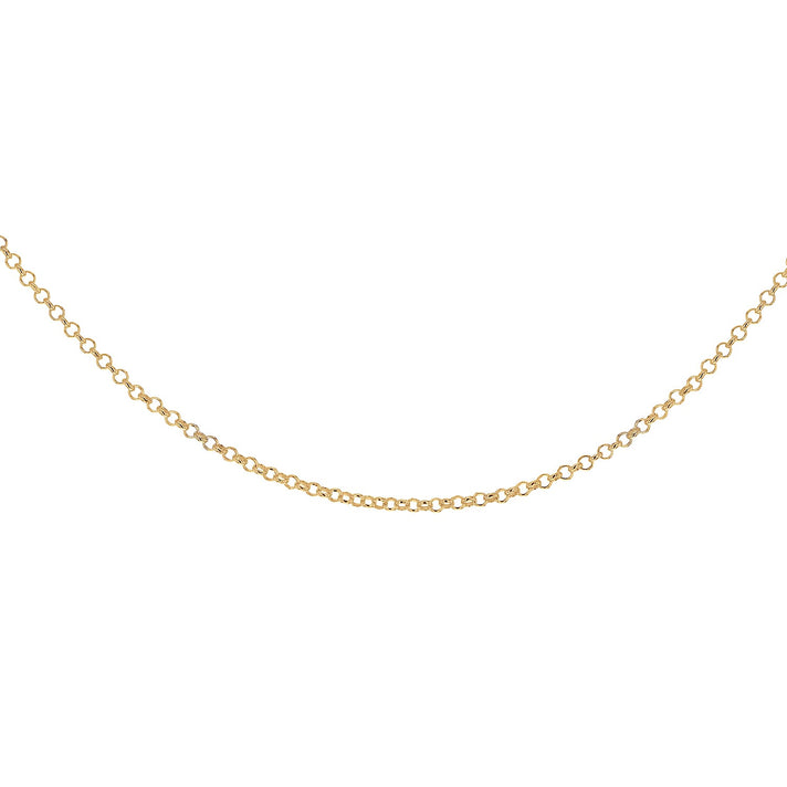 Sterling Silver Yellow Gold Plated 1.7mm Belcher Chain 18 Inch 7611430 2