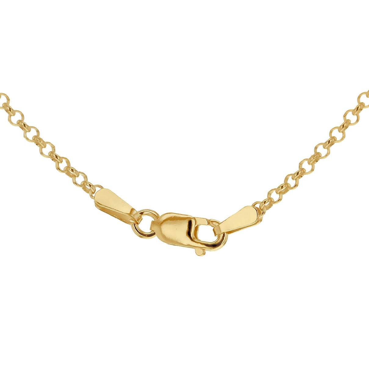 Sterling Silver Yellow Gold Plated 1.7mm Belcher Chain 18 Inch 7611430 4