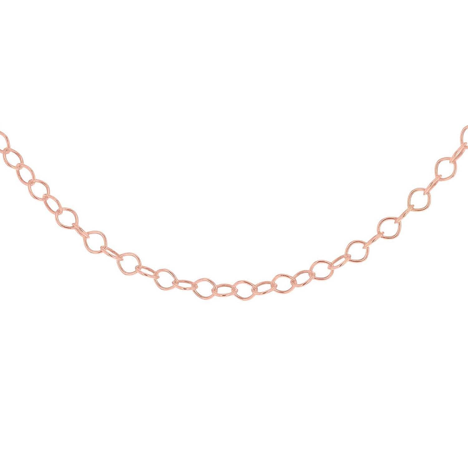 Sterling Silver Rose Gold Plated 30 Belcher Chain 18 Inch 7611544 0