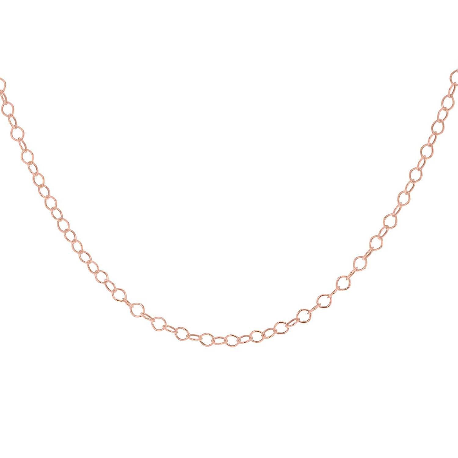 Sterling Silver Rose Gold Plated 30 Belcher Chain 18 Inch 7611544 1