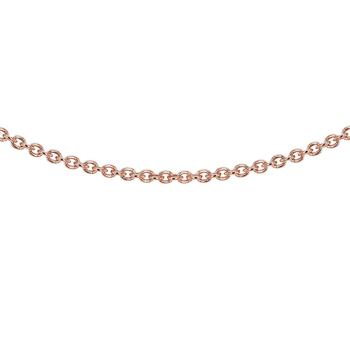Sterling Silver Rose Gold Plated Belcher Chain 18 Inch 7616087 0