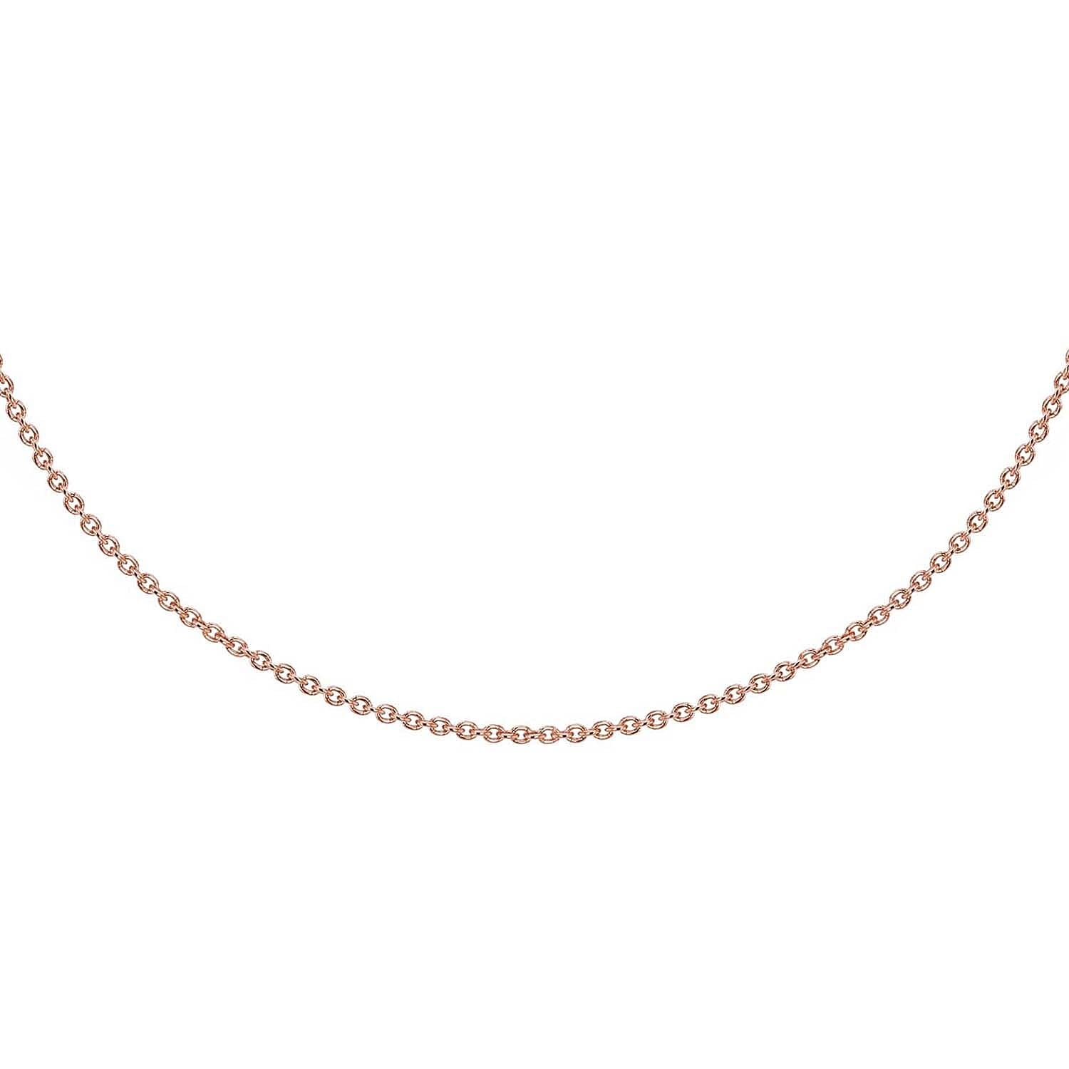 Sterling Silver Rose Gold Plated Belcher Chain 18 Inch 7616087 1