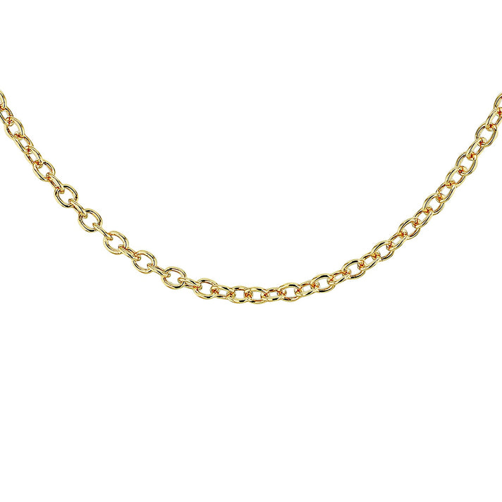 Sterling Silver Yellow Gold Plated Belcher Chain 18 Inch 7616597 1