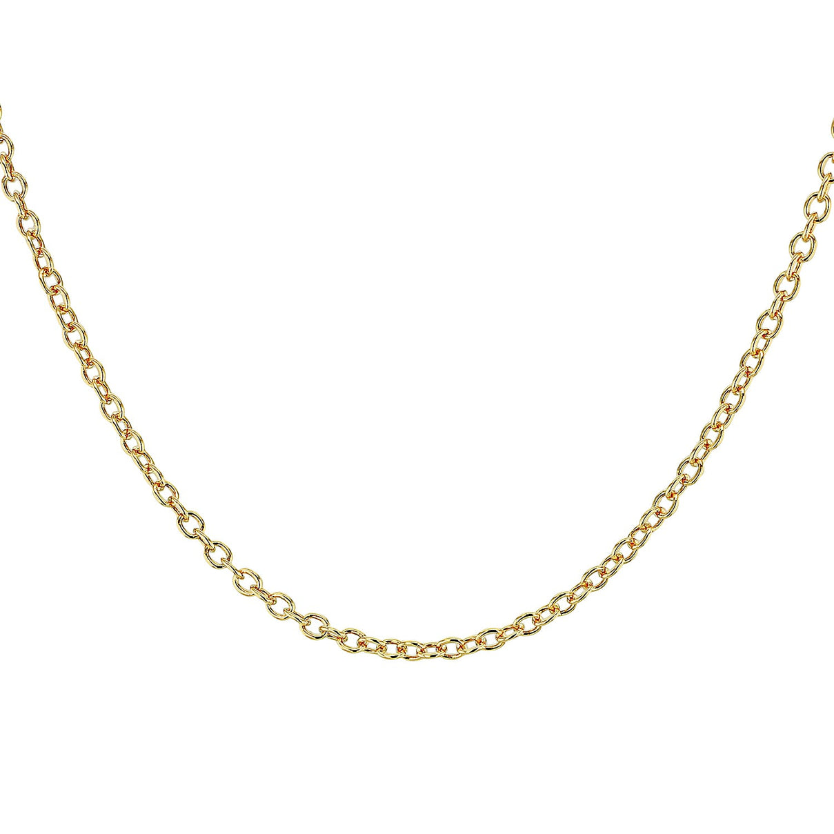 Sterling Silver Yellow Gold Plated Belcher Chain 18 Inch 7616597 1