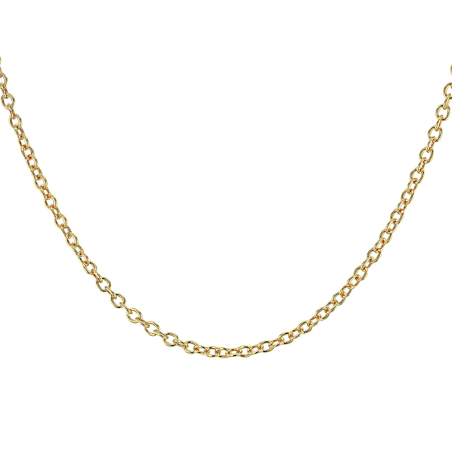 Sterling Silver Yellow Gold Plated Belcher Chain 18 Inch 7616597 1