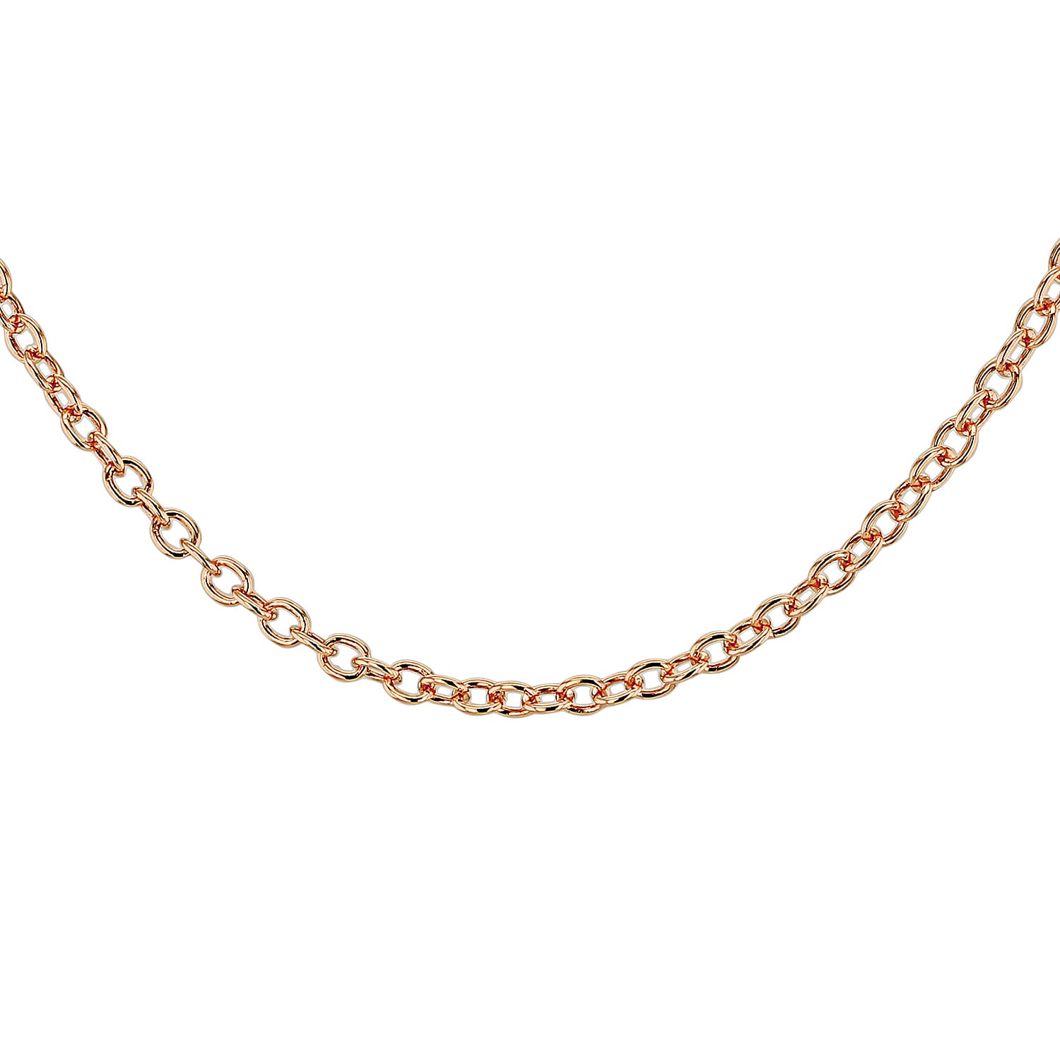Sterling Silver Rose Gold Plated Belcher Chain 18 Inch 7617524 0