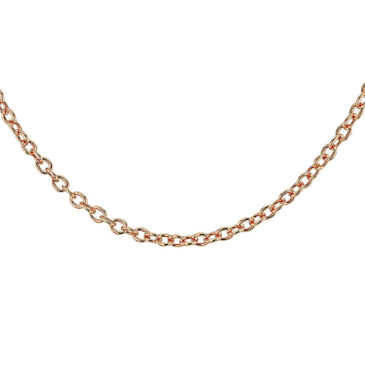 Sterling Silver Rose Gold Plated Belcher Chain 18 Inch 7617524 1