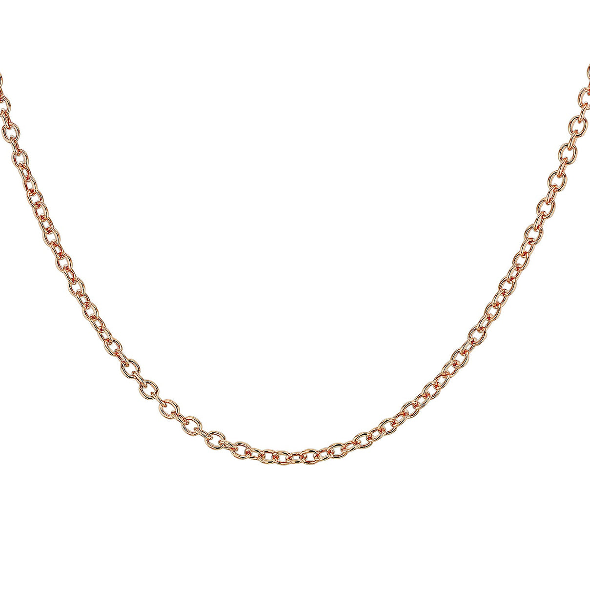 Sterling Silver Rose Gold Plated Belcher Chain 18 Inch 7617524 1
