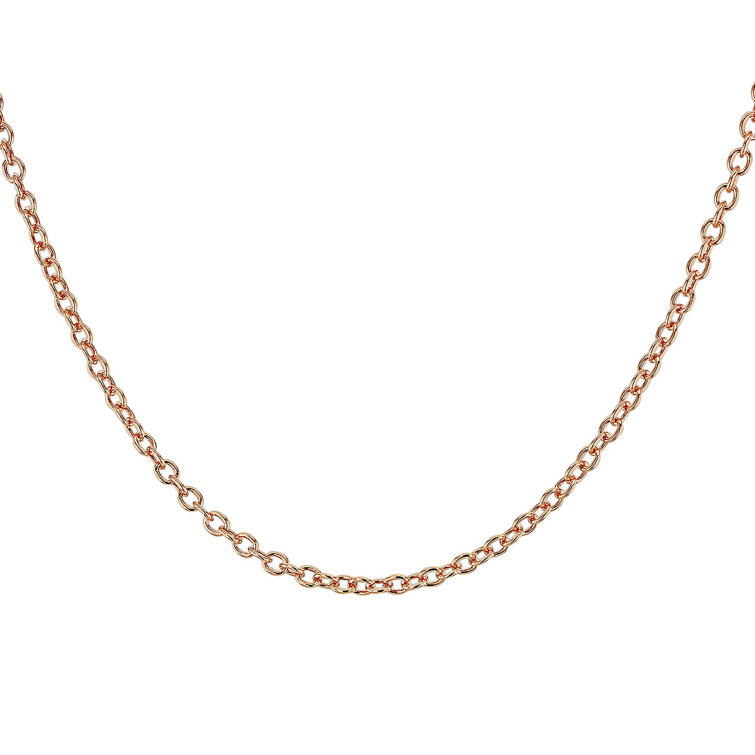 Sterling Silver Rose Gold Plated Belcher Chain 18 Inch 7617524 1