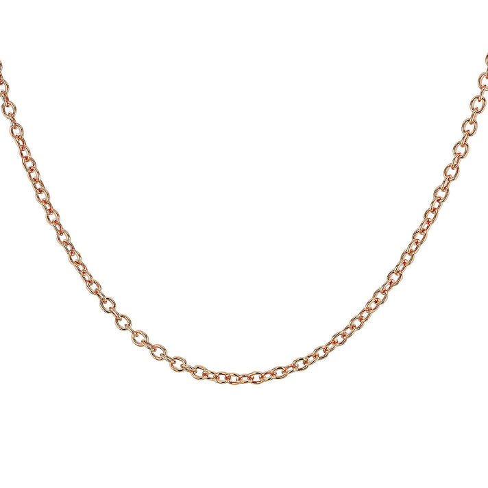 Sterling Silver Rose Gold Plated Belcher Chain 18 Inch 7617524 2