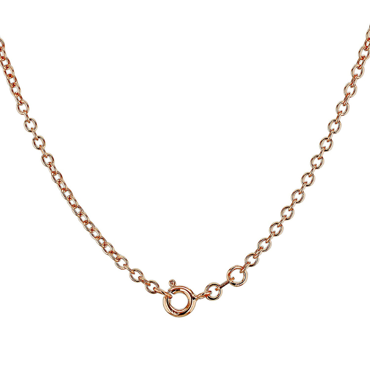 Sterling Silver Rose Gold Plated Belcher Chain 18 Inch 7617524 2
