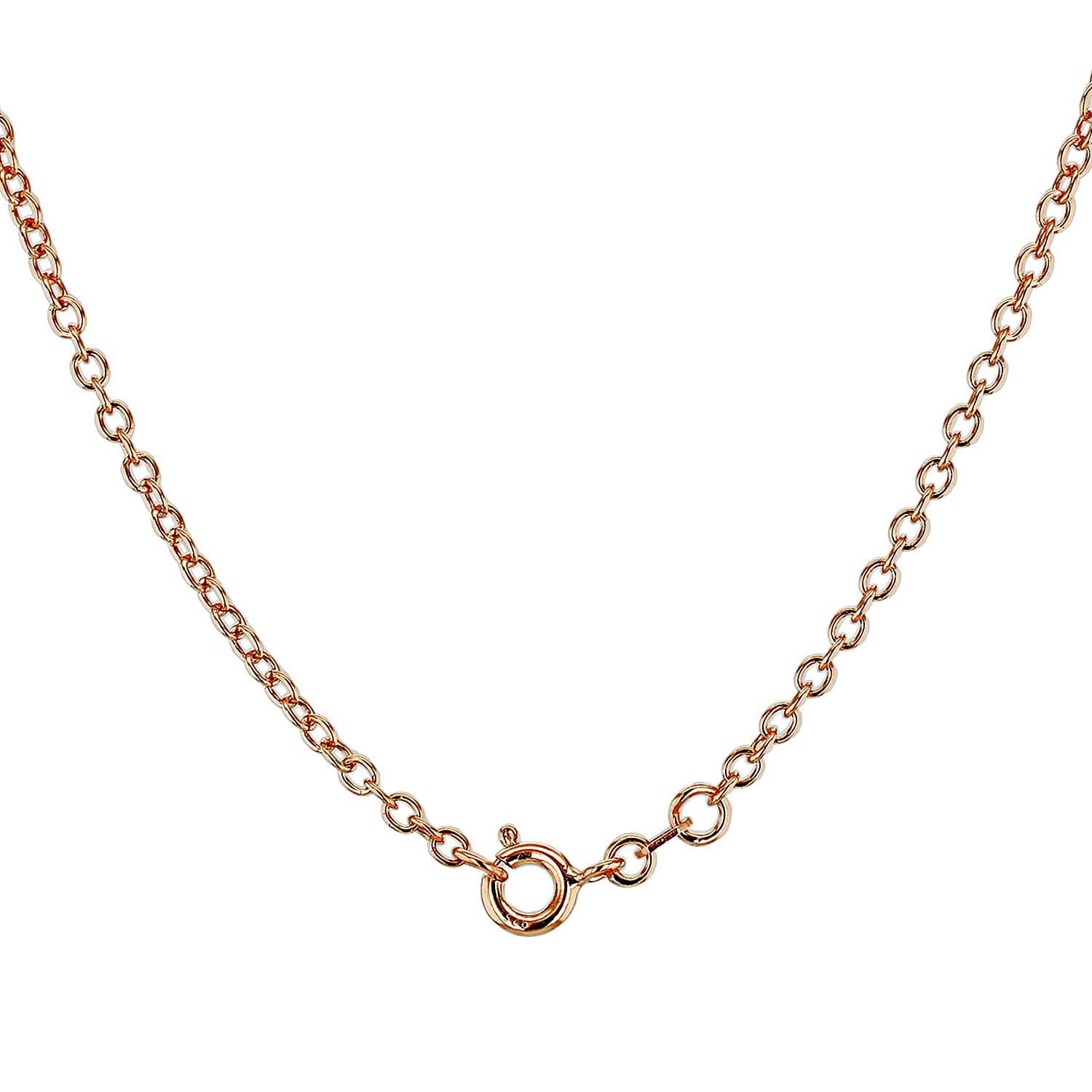 Sterling Silver Rose Gold Plated Belcher Chain 18 Inch 7617524 2