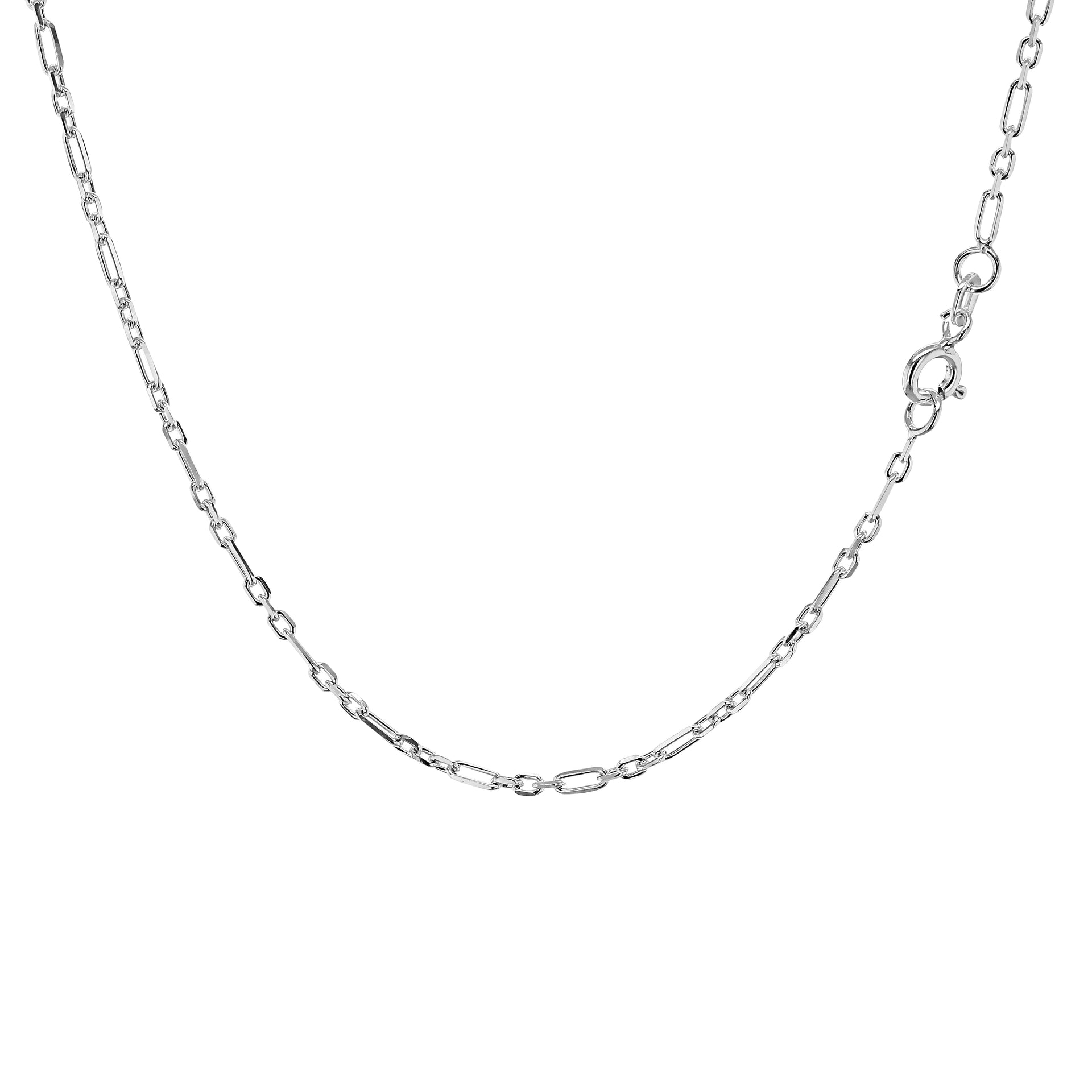 Sterling Silver 2mm Diamond Cut Figaro Chain 18 Inch 7617865 2