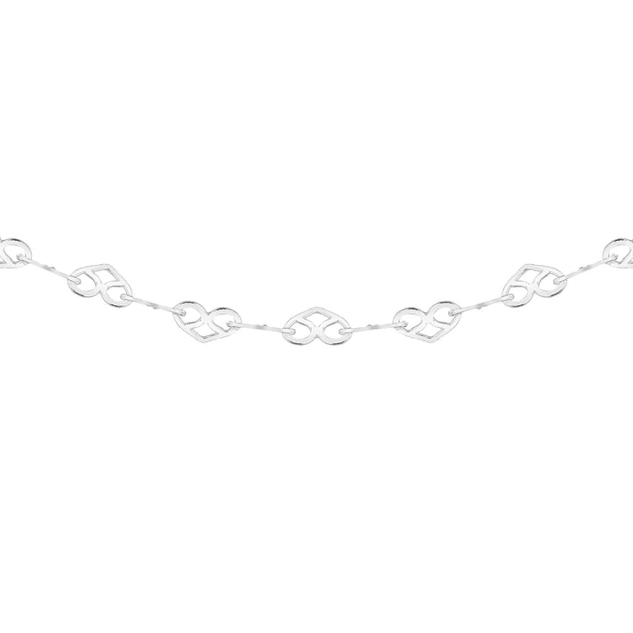 Sterling Silver 3.5mm Heart Link Chain 18 Inch 7618085 2