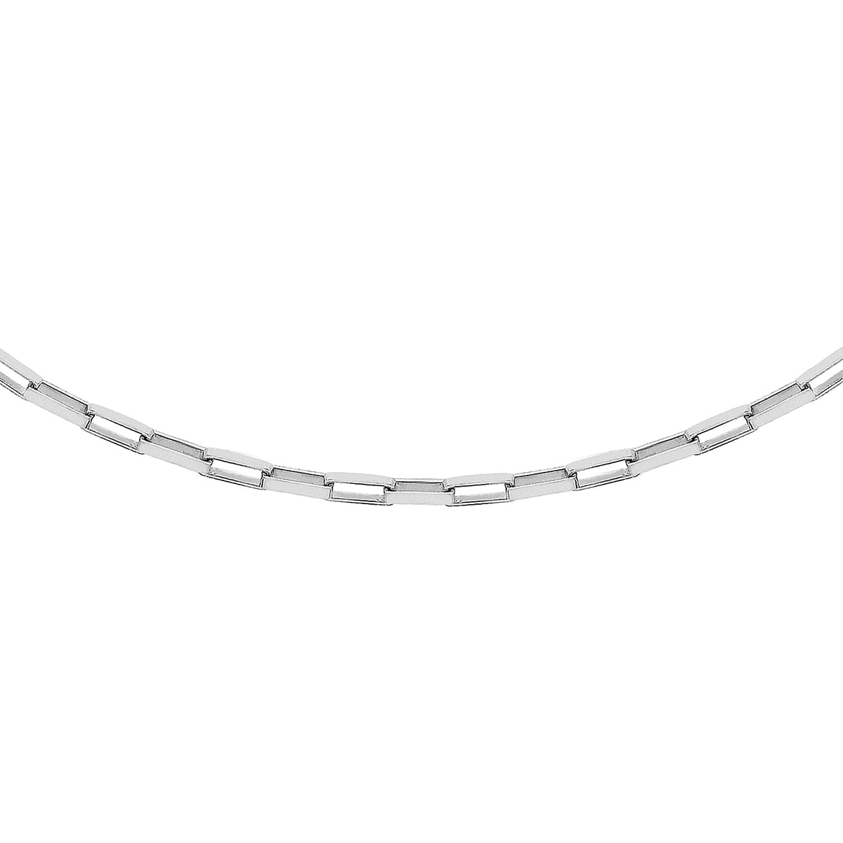 Sterling Silver Square Paperclip Chain 18 Inch 7618283 0