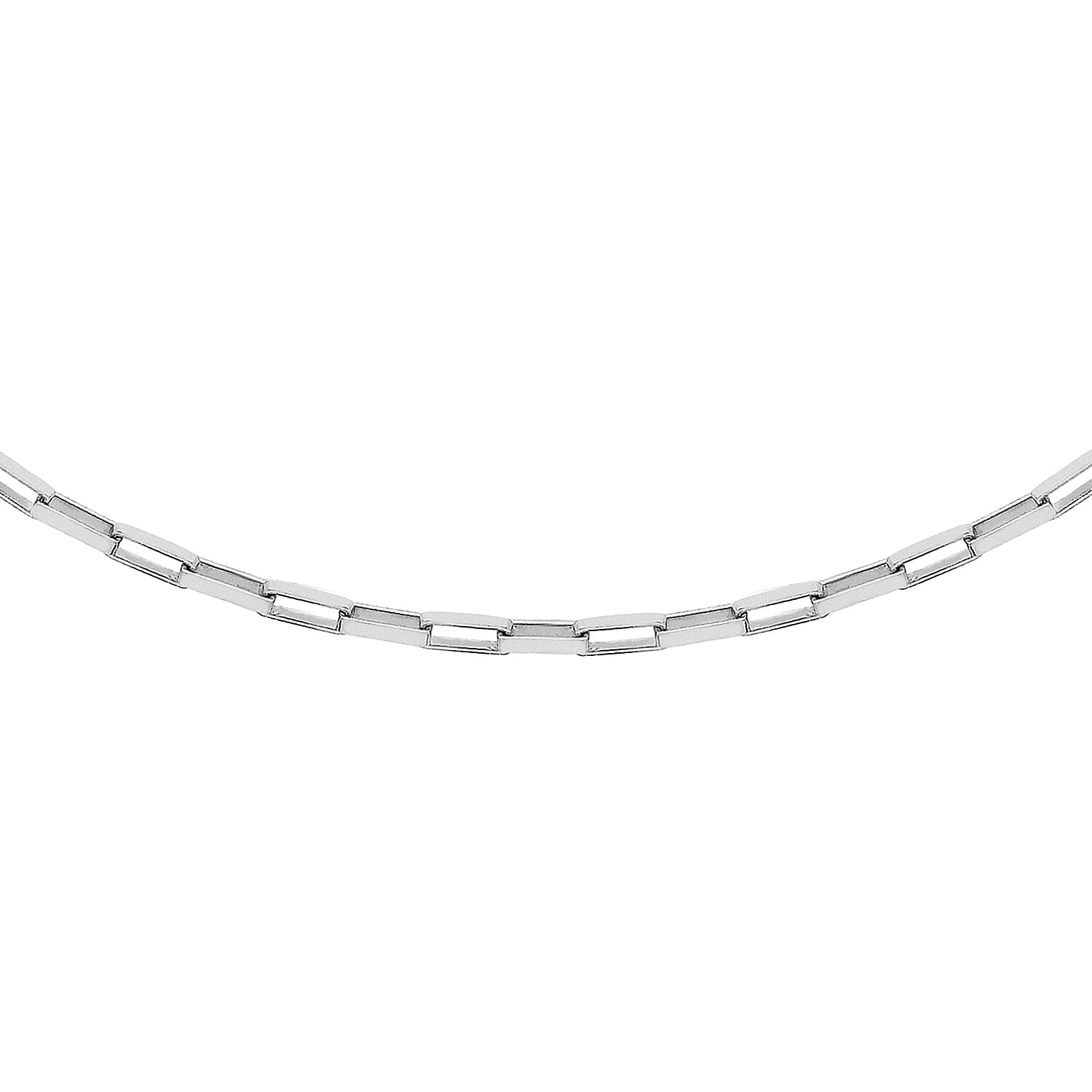 Sterling Silver Square Paperclip Chain 18 Inch 7618283 0