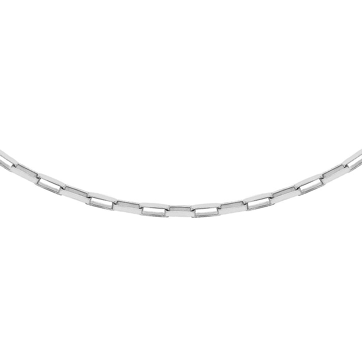 Sterling Silver Square Paperclip Chain 18 Inch 7618283 1