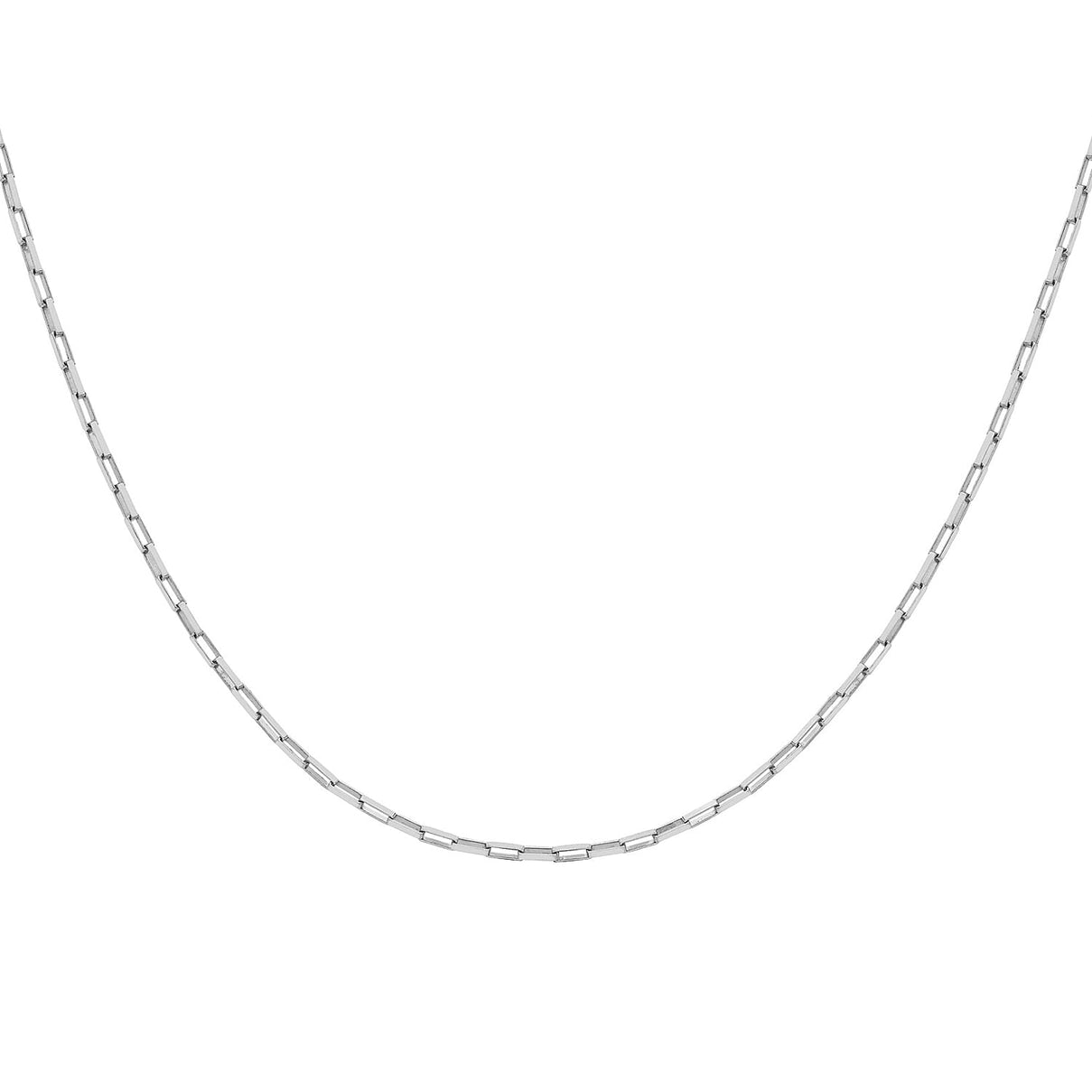 Sterling Silver Square Paperclip Chain 18 Inch 7618283 1