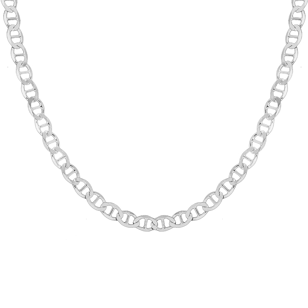 Sterling Silver Flat Rambo Chain 16 Inch - 18 Inch 7618367 1
