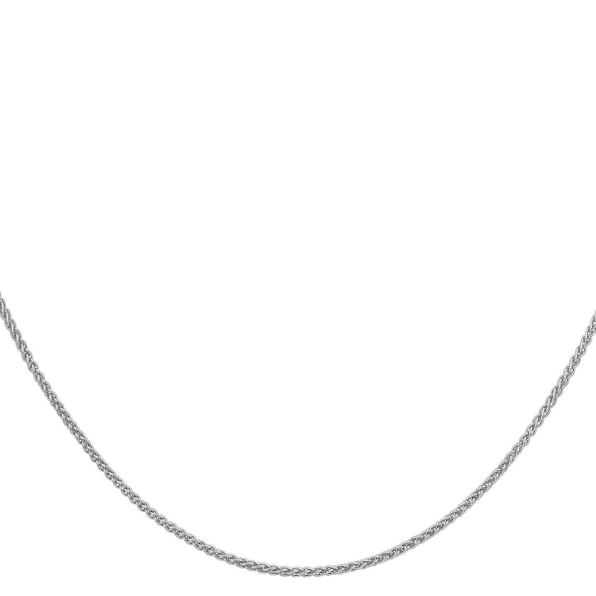 Sterling Silver Rhodium Plated 1.3mm Spiga Chain 18 Inch 7619032 1