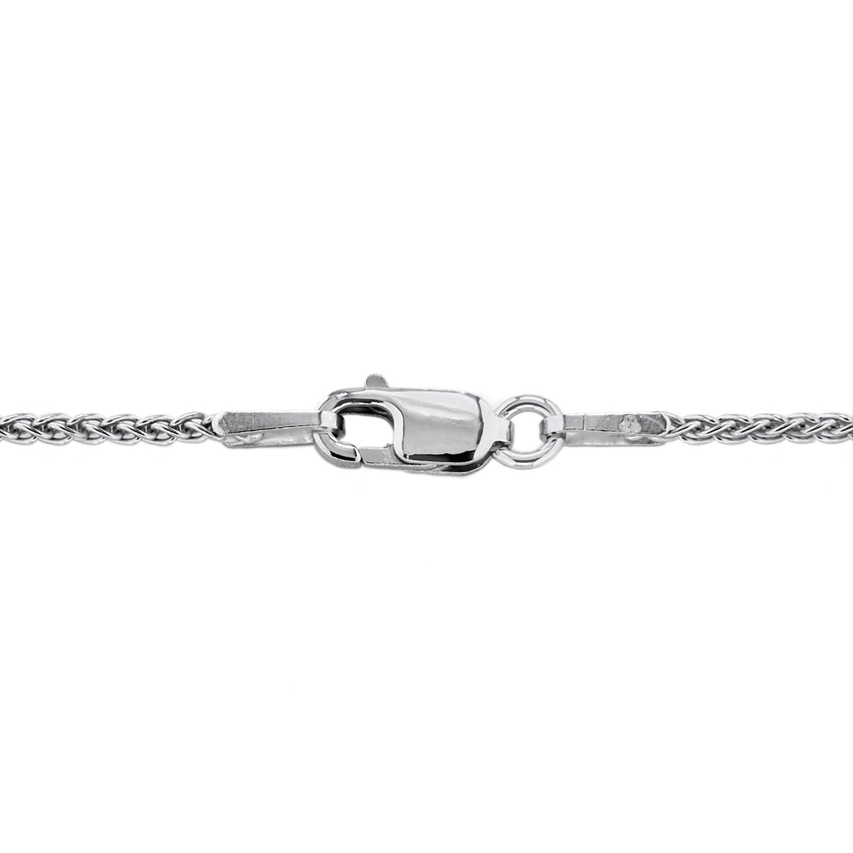Sterling Silver Rhodium Plated 1.3mm Spiga Chain 18 Inch 7619032 2