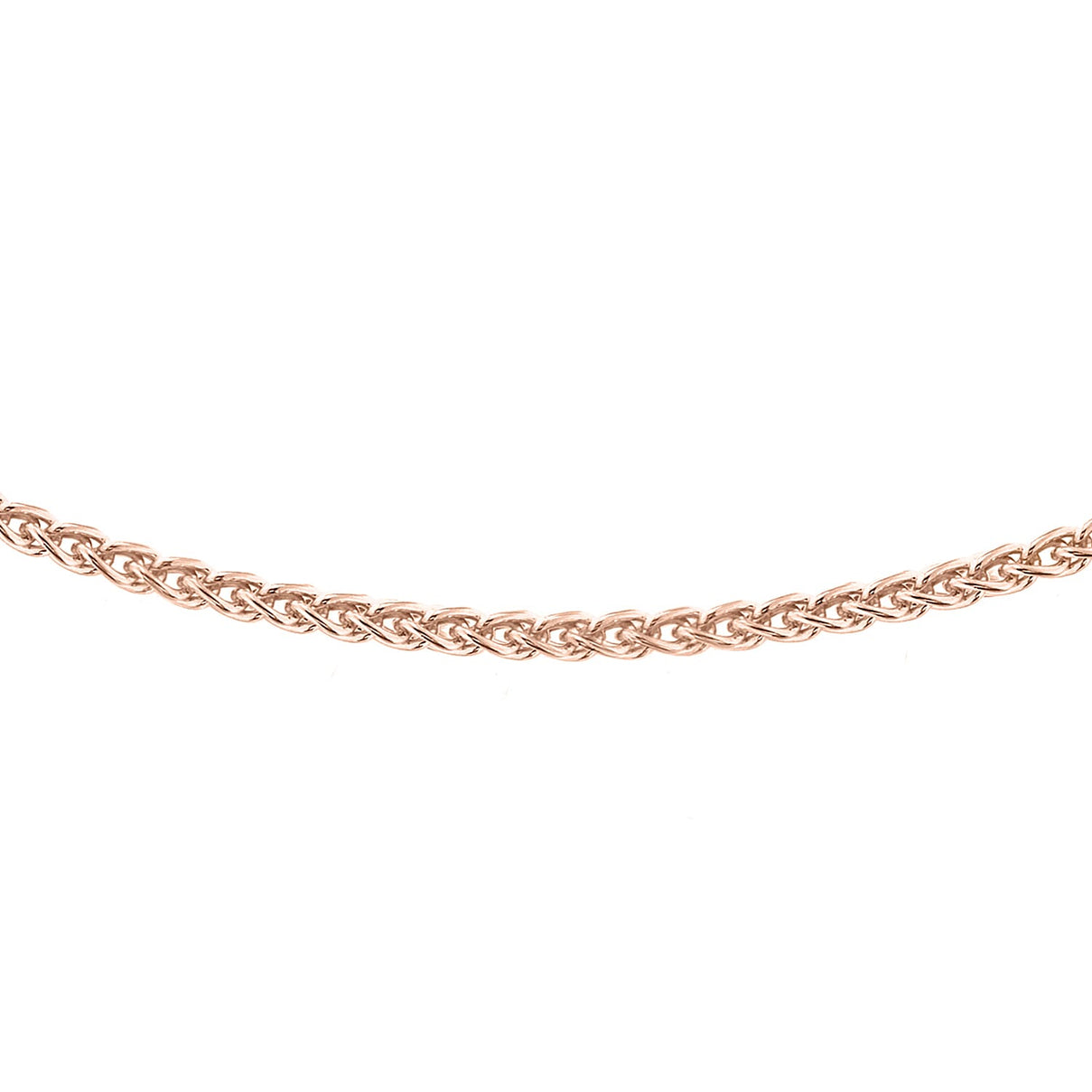 Sterling Silver Rose Gold Plated Spiga Chain 18 Inch 7619189 0