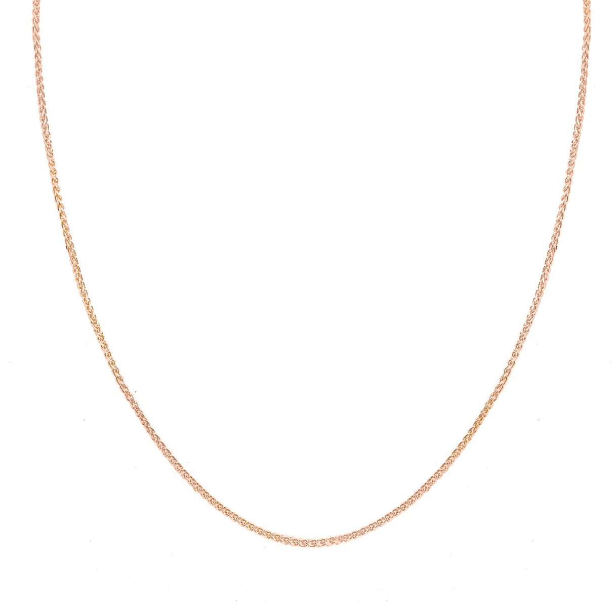 Sterling Silver Rose Gold Plated Spiga Chain 18 Inch 7619189 1