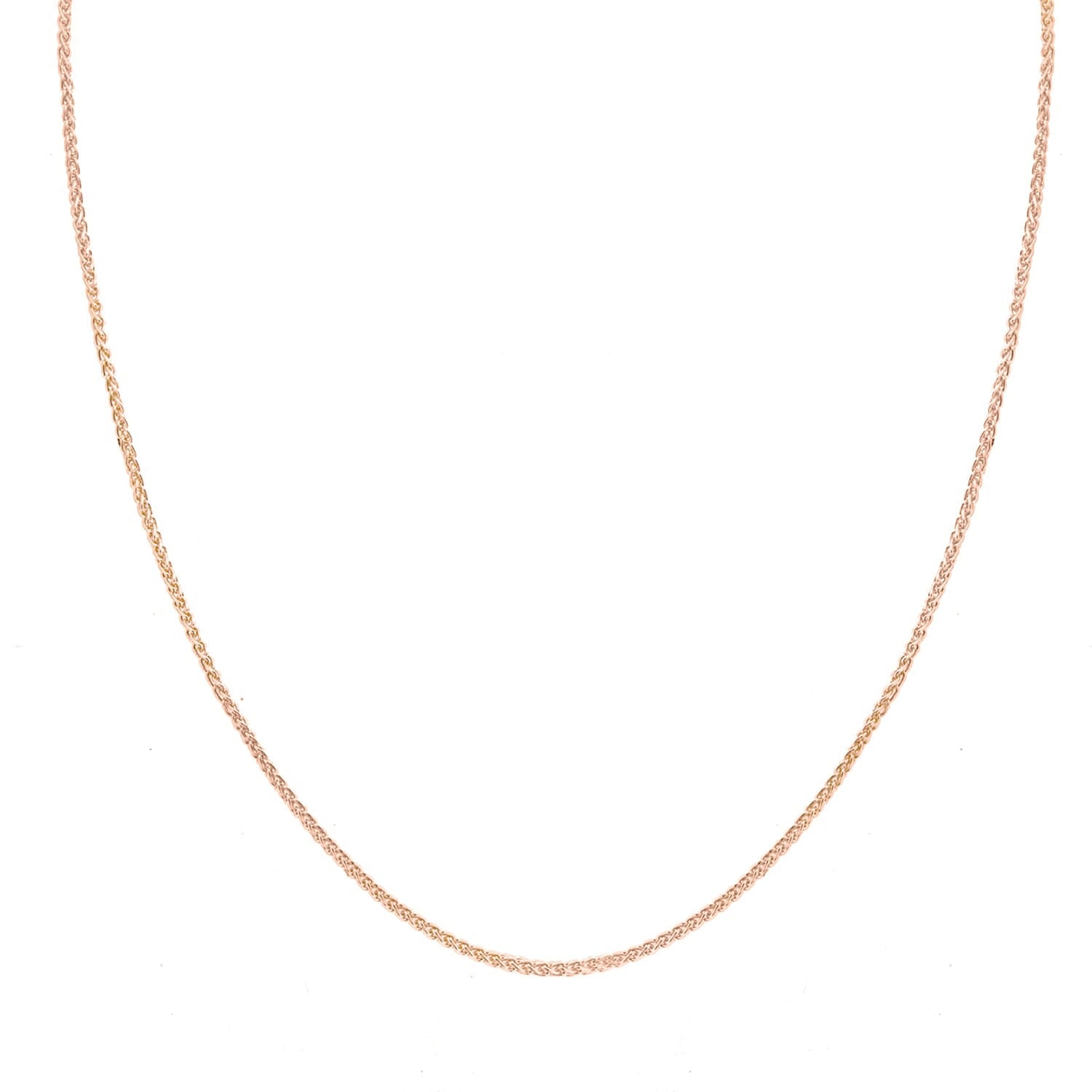 Sterling Silver Rose Gold Plated Spiga Chain 18 Inch 7619189 1