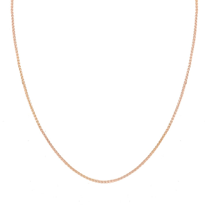 Sterling Silver Rose Gold Plated Spiga Chain 18 Inch 7619189 2