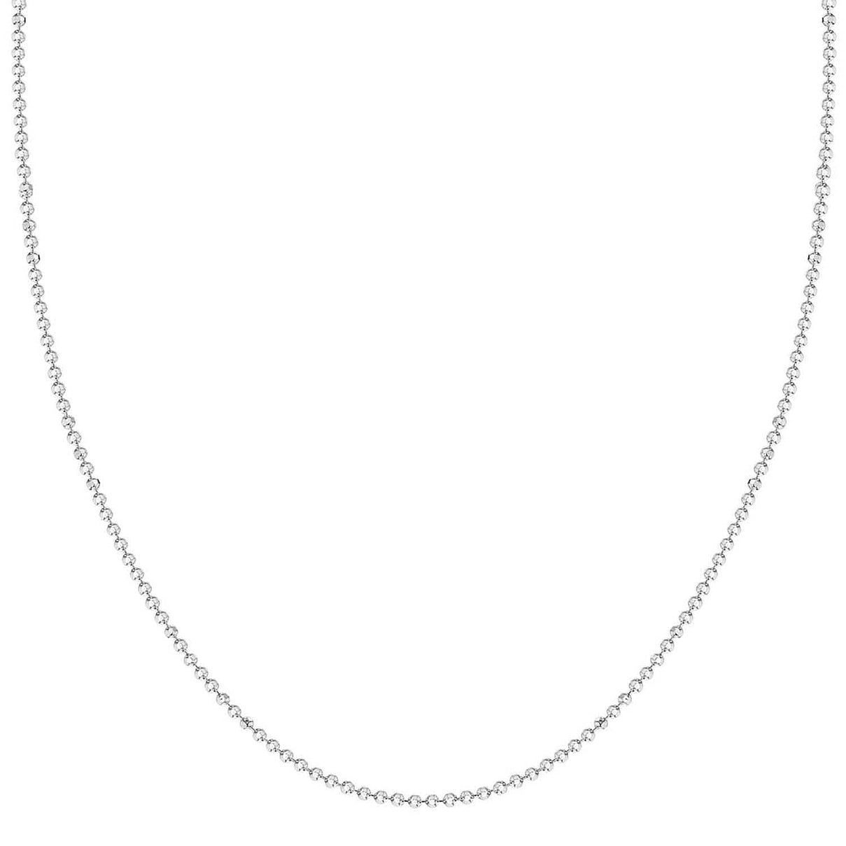 Sterling Silver 1.4mm Diamond Cut Ball Chain 18 Inch 7620221 6