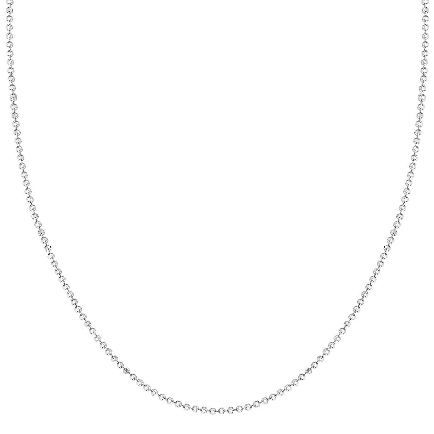Sterling Silver 1.4mm Diamond Cut Ball Chain 18 Inch 7620221 6
