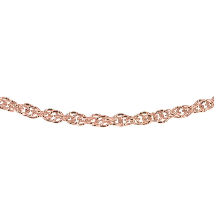 Sterling Silver Rose Gold Plated 1.8mm Prince of Wales Chain 18 Inch 7620344 1