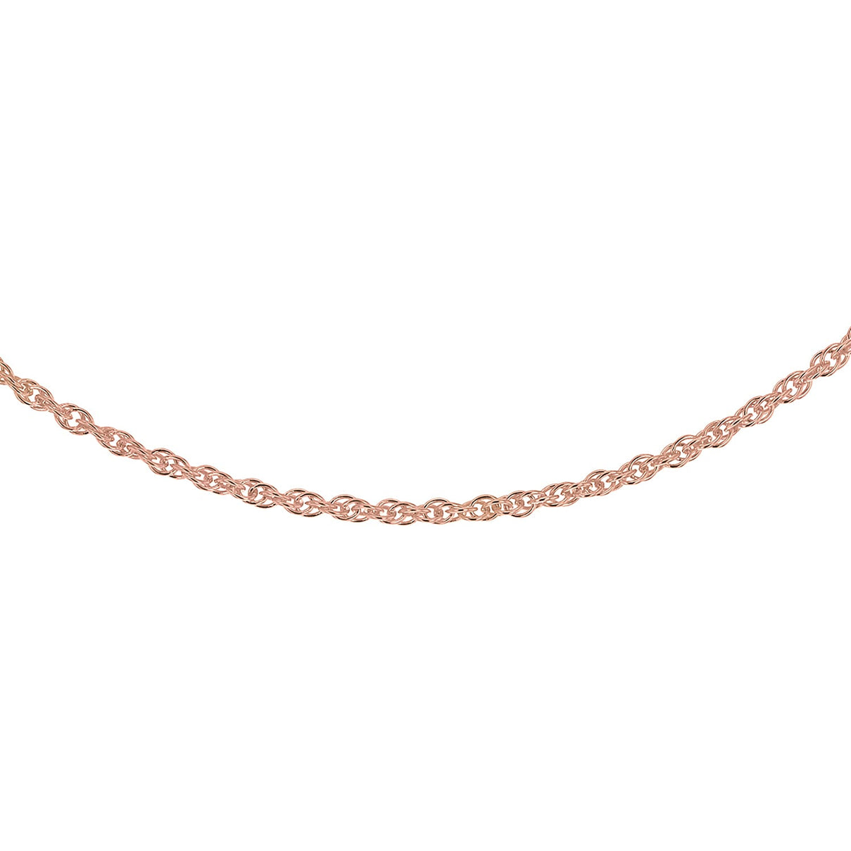 Sterling Silver Rose Gold Plated 1.8mm Prince of Wales Chain 18 Inch 7620344 1
