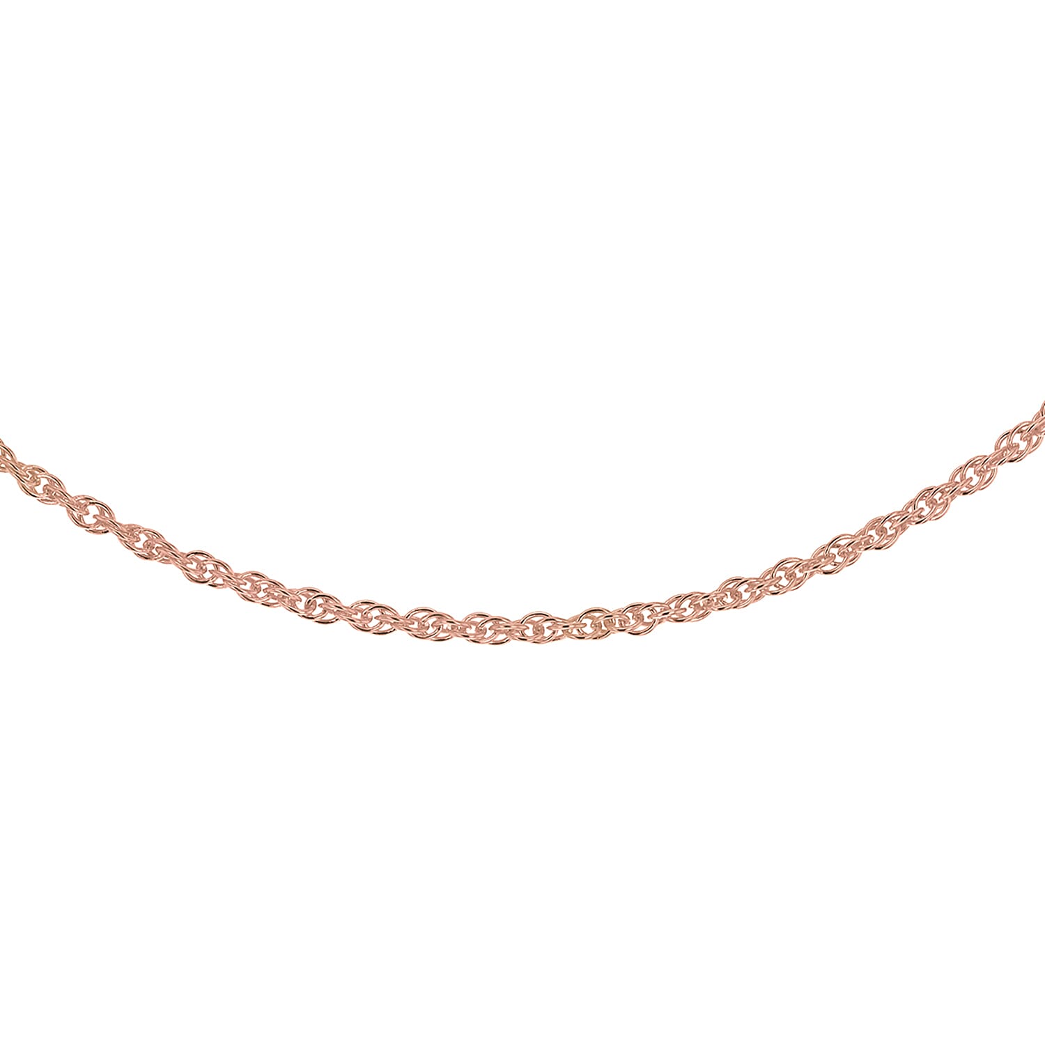 Sterling Silver Rose Gold Plated 1.8mm Prince of Wales Chain 18 Inch 7620344 1