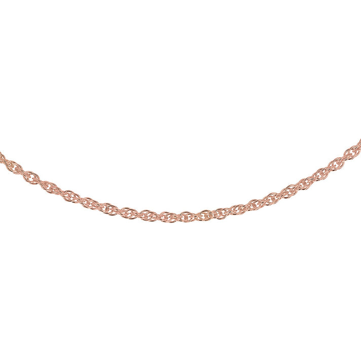 Sterling Silver Rose Gold Plated 1.8mm Prince of Wales Chain 18 Inch 7620344 2