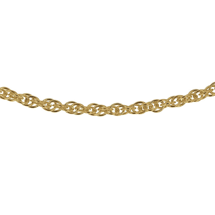 Sterling Silver Yellow Gold Plated 1.8mm Prince of Wales Chain 18 Inch 7620346 1