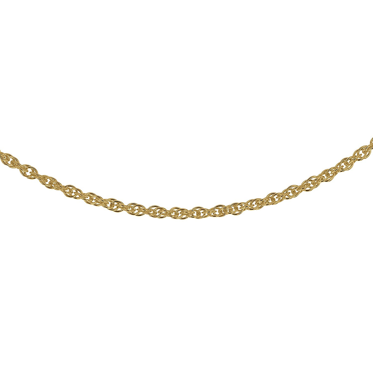 Sterling Silver Yellow Gold Plated 1.8mm Prince of Wales Chain 18 Inch 7620346 1