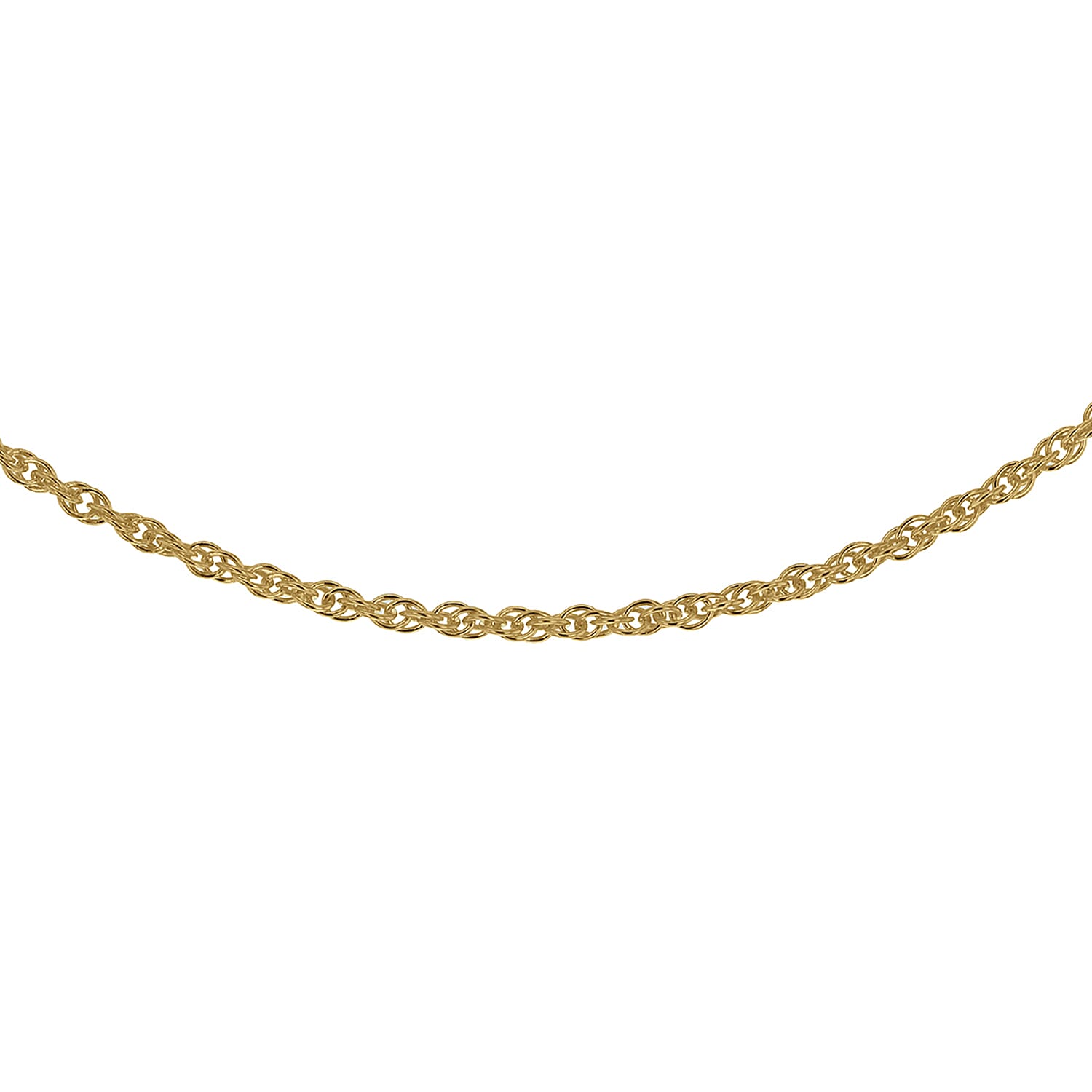 Sterling Silver Yellow Gold Plated 1.8mm Prince of Wales Chain 18 Inch 7620346 1