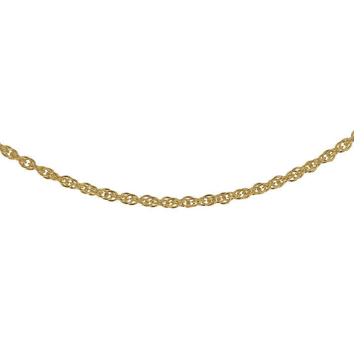 Sterling Silver Yellow Gold Plated 1.8mm Prince of Wales Chain 18 Inch 7620346 2