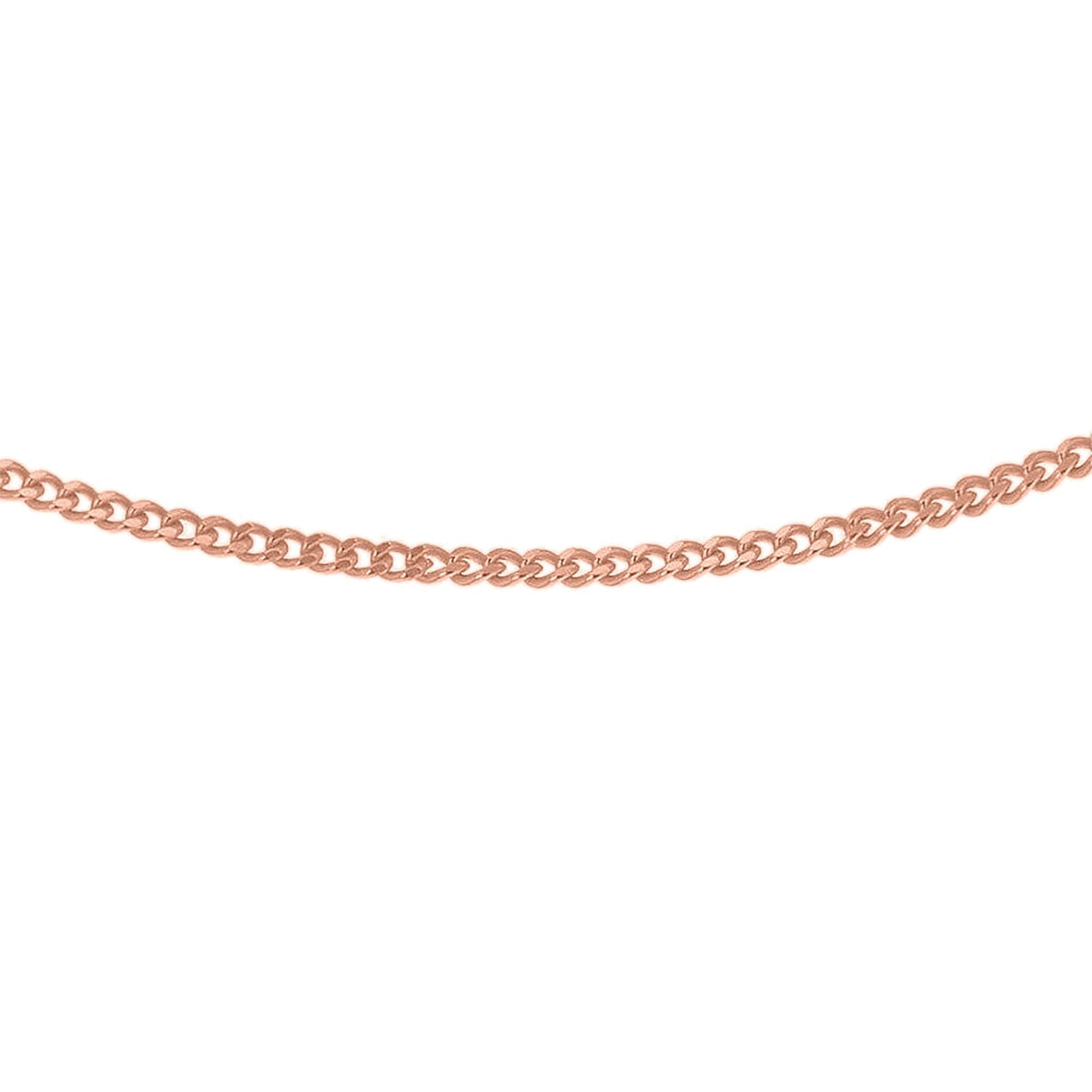 Sterling Silver Rose Gold Plated Adjustable Heart Slider 35 PG Curb Chain 18 Inch 7620557 0