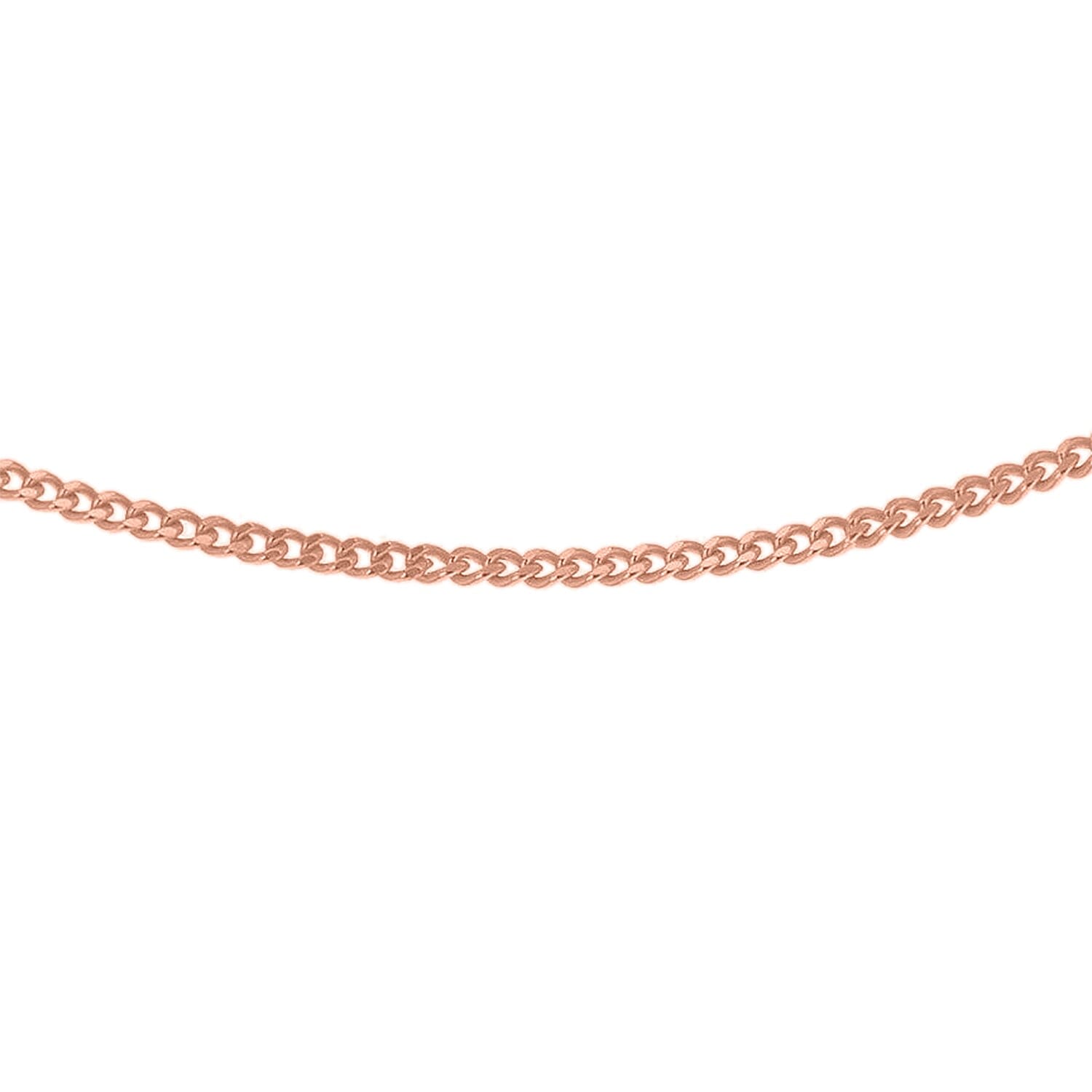 Sterling Silver Rose Gold Plated Adjustable Heart Slider 35 PG Curb Chain 18 Inch 7620557 0